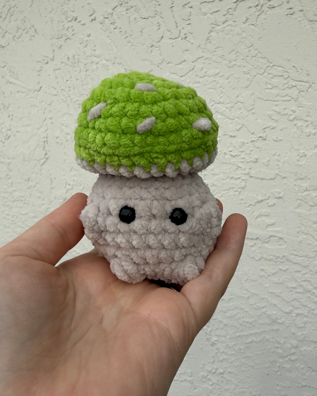 Mini Green Mushroom Pop-It Fidget Plush | Handmade Crochet Sensory Toy
