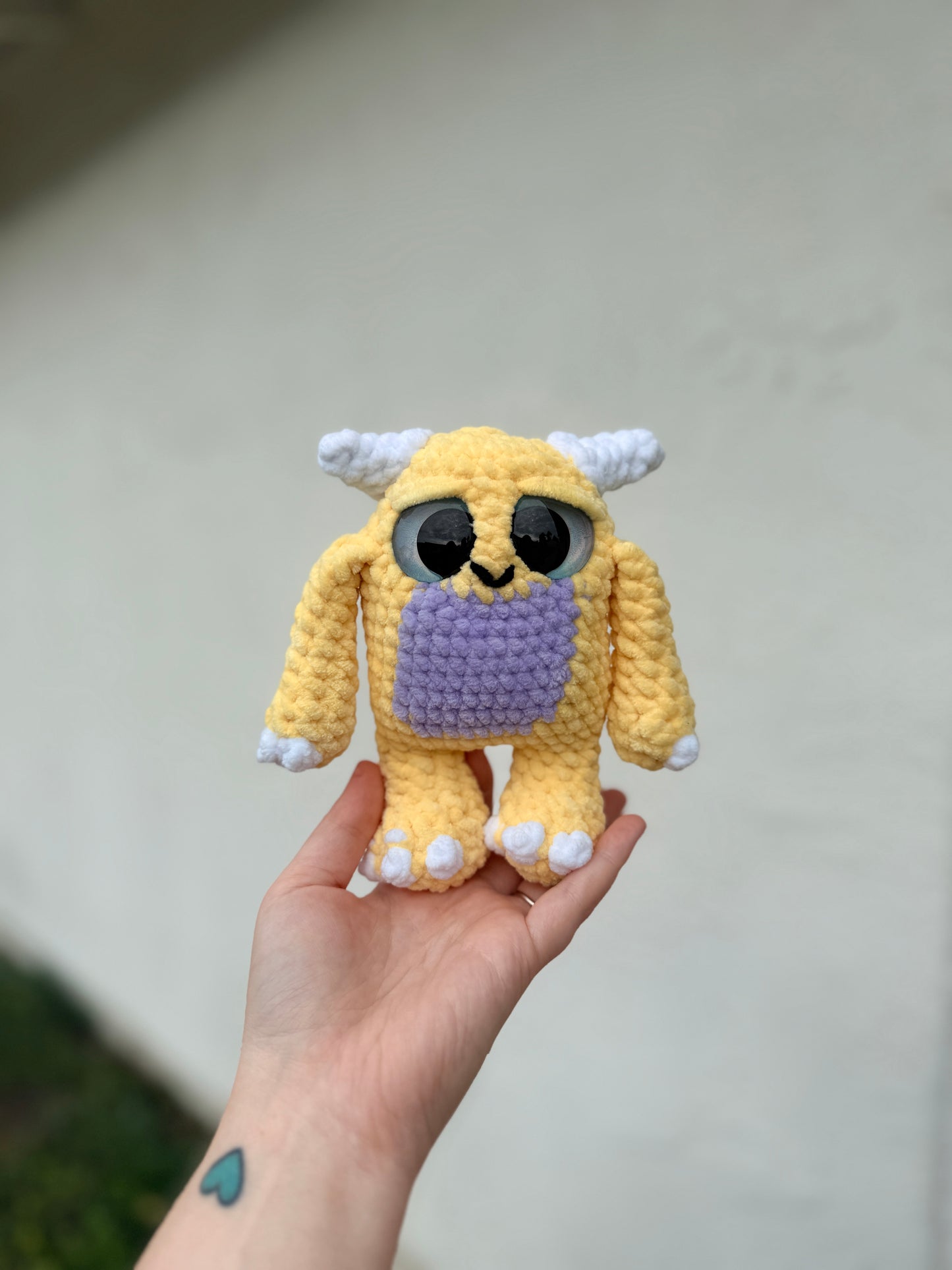 Handmade Munchie Monster Crochet Plush | Premier Yarn Plush with Custom Eyes