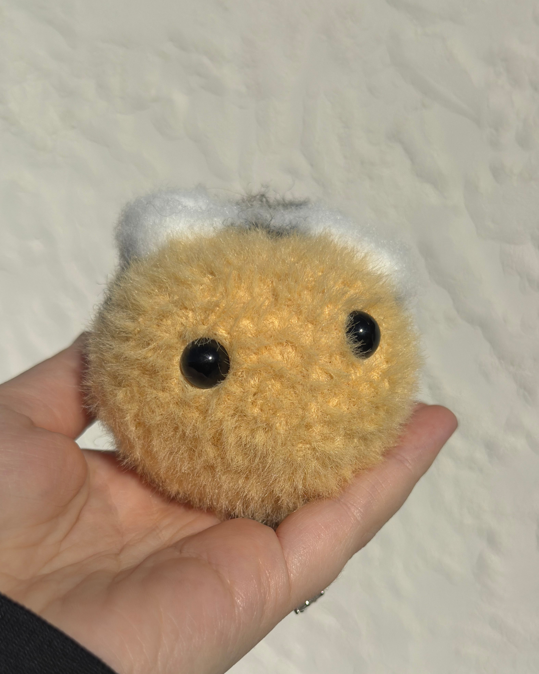 Handmade Fuzzy Bee Plush | Crochet Bumble Buddy | Soft & Fluffy Bee Plushie