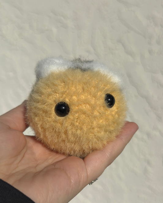 Handmade Fuzzy Bee Plush | Crochet Bumble Buddy | Soft & Fluffy Bee Plushie