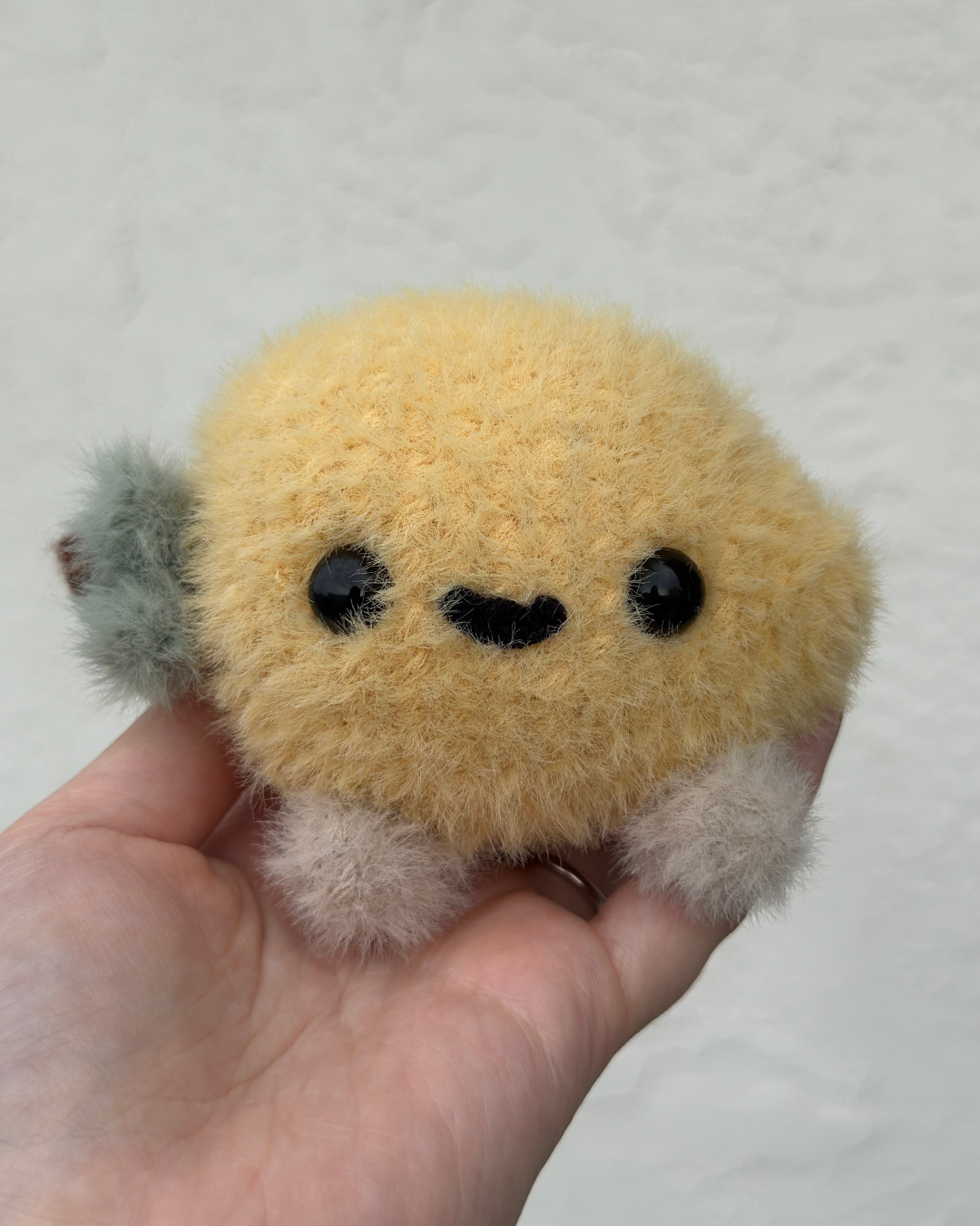 Handmade Fluffy Lemon Plush | Crochet Citrus Plushie | Soft & Fuzzy Fruit Plush