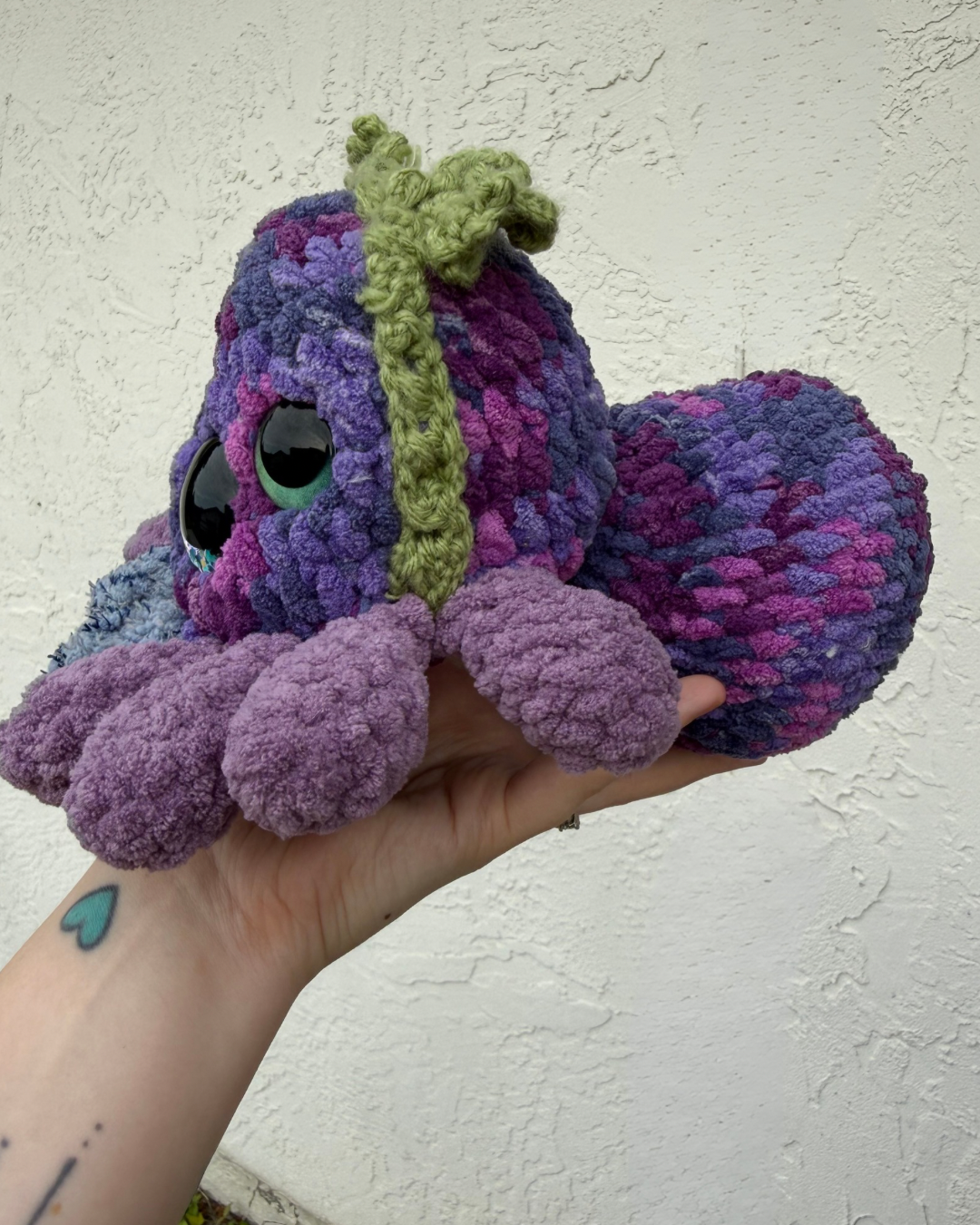 Handmade Grapevine Spider Plush | Crochet Spider Plushie | Bernat Blanket Yarn Plush