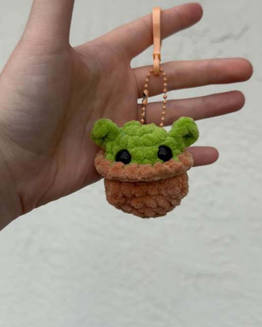 Handmade Green Alien Keychain Plush | Mini Crochet Alien-Inspired Charm