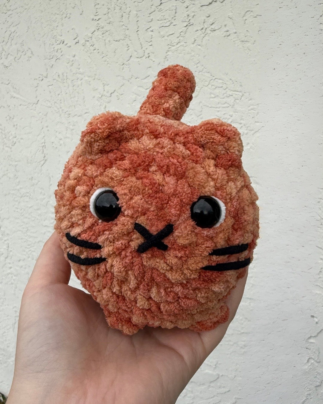 Handmade Orange Cat Plush | Crochet Plushie | Soft Chenille Yarn Cat
