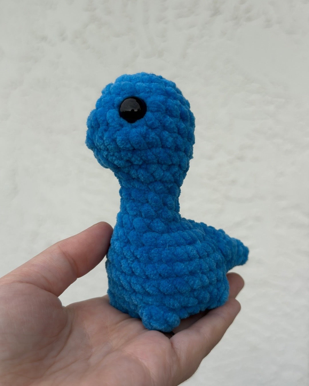 Handmade Blue Dino Plush | Crochet Dinosaur Plushie | Premier Yarn