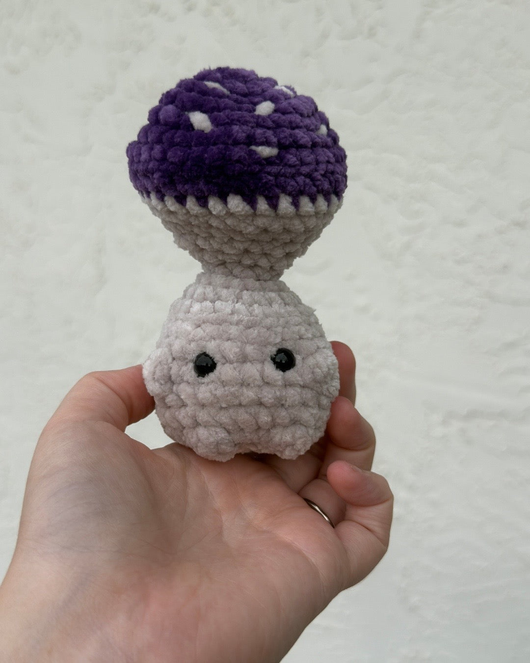 Mini Purple Mushroom Pop-It Fidget Plush | Handmade Crochet Plush | Soft Premier Parfait Yarn
